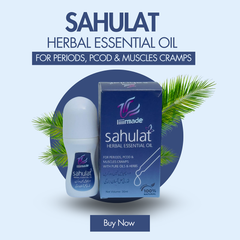 Sahulat Herbal Essential Oil for Period Pain, PCOD Relief & Hormonal Balance | 100% Natural Roll-On - 30ml